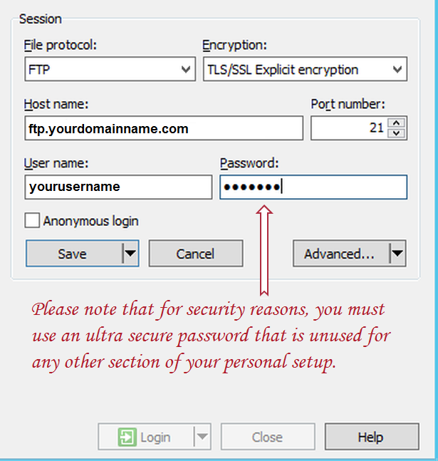 ftp settings as of August 2021