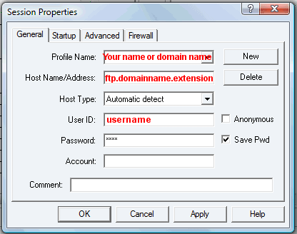 FTP Your Account Settings FTP Your Account Settings