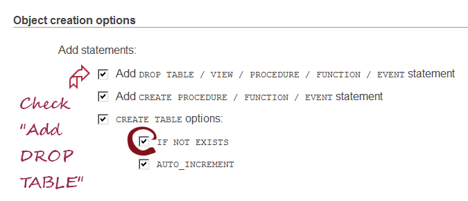 CPanel phpMyAdmin