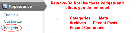 Remove these widgets