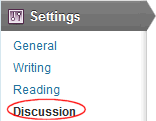 Discussion Settings Discussion Settings