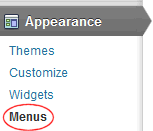 Appearance - Menus Appearance - Menus